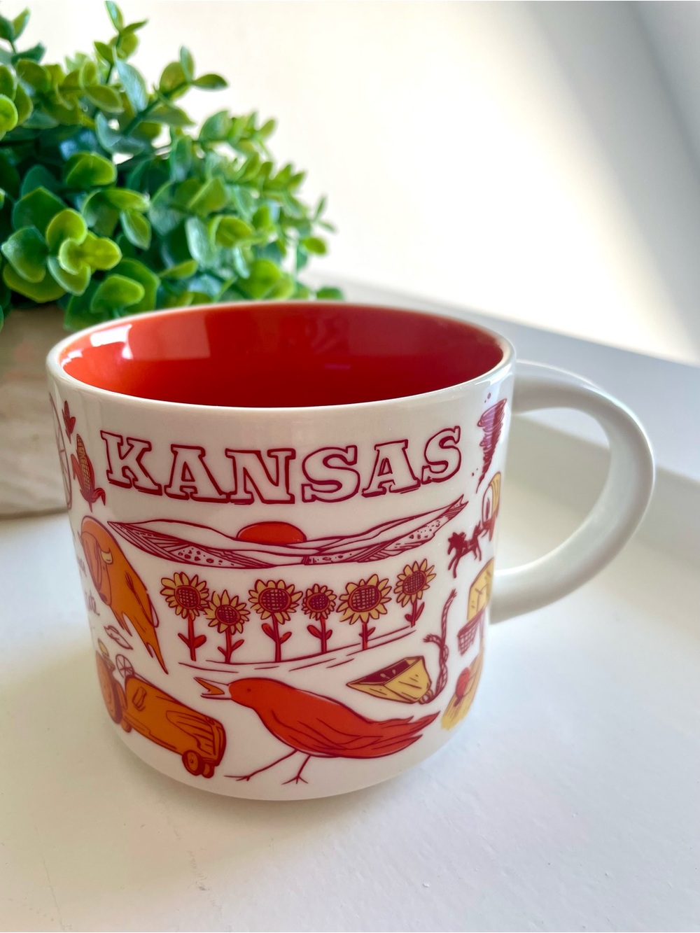 Kansas Starbucks Been There Series Ceramic Coffee Mug Cup 14 oz